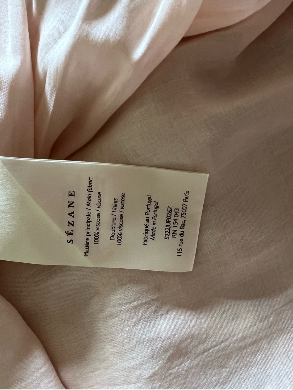 NWT Sezane Tammie Floral Tiered A-Line Midi Skirt in Peach and Cream - Picture 7 of 7